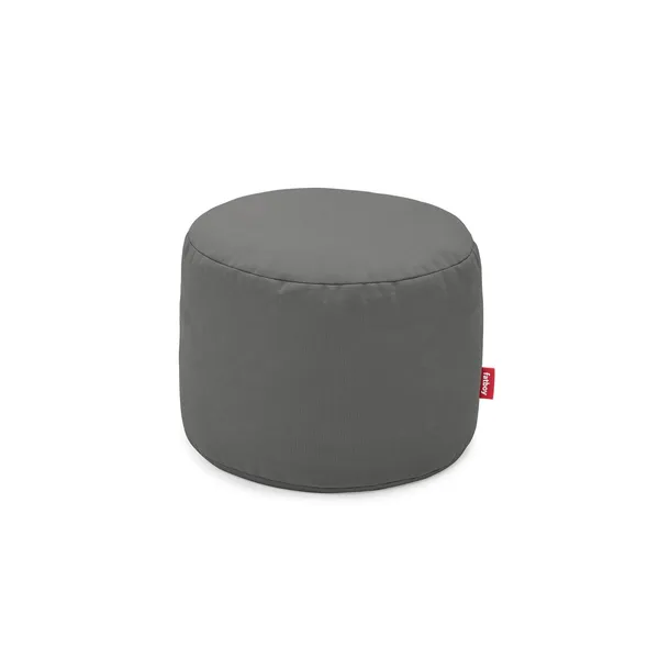 Point Recycled Canvas Pouf Charcoal Grey