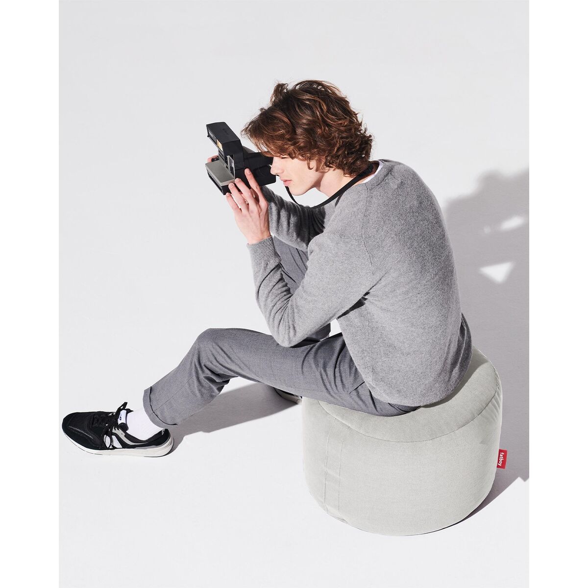 Point Återvunnen Canvas Puff Cool Grey