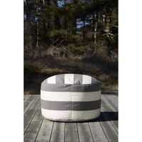 Point Outdoor Pouf Large Stripe Cacao