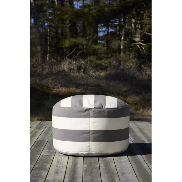 Point Outdoor Pouf Large Stripe Cacao