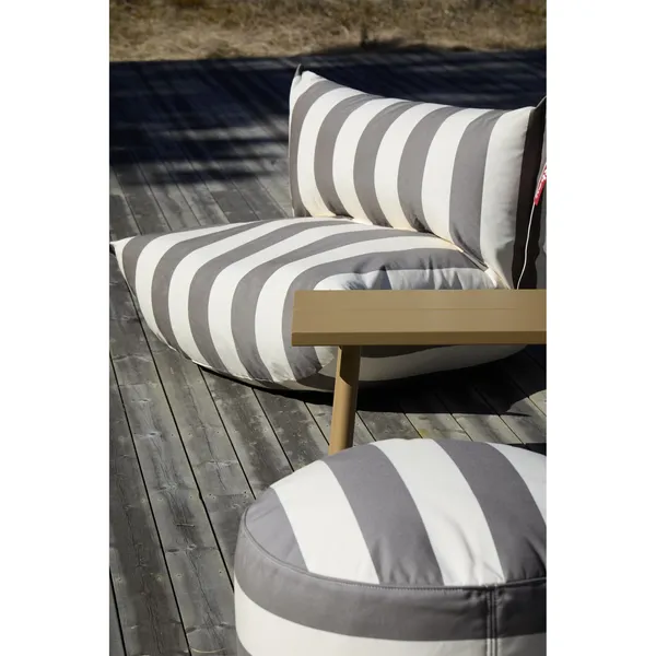 Point Outdoor Pouf Large Stripe Cacao
