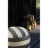 Point Outdoor Pouf Large Stripe Cacao