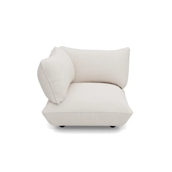 Siège D'angle Sumo en Boucle Recyclée Crème