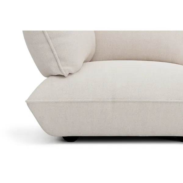 Siège D'angle Sumo en Boucle Recyclée Crème