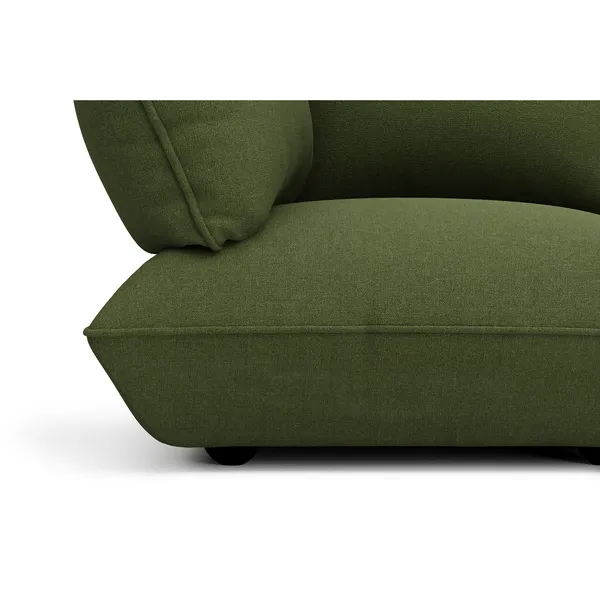 Sumo Ecksofa Aus Recyceltem Bouclé, Blattgrün