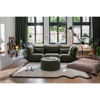 Sumo Ecksofa Aus Recyceltem Bouclé, Blattgrün