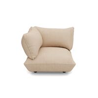 Siège D'angle Gauche Sumo en Corde Recyclée Beige