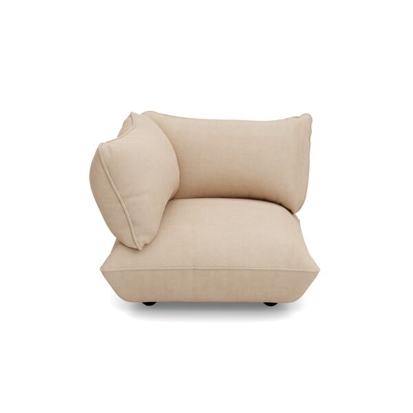 Sumo Ecksitz Links Aus Recyceltem Cord, Beige
