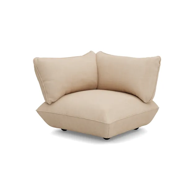Siège D'angle Gauche Sumo en Corde Recyclée Beige