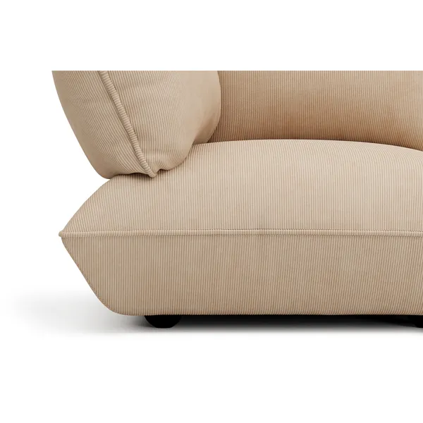 Siège D'angle Gauche Sumo en Corde Recyclée Beige