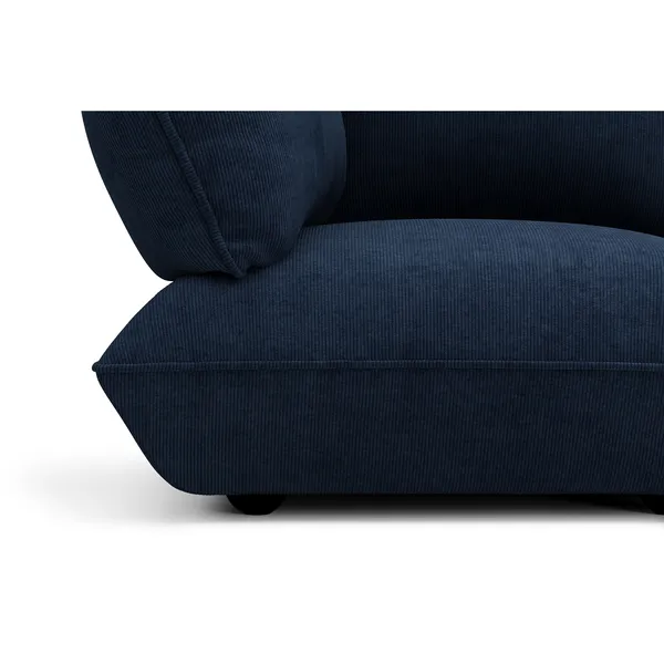 Sumo Recycled Cord Corner Seat Left Deep Blue