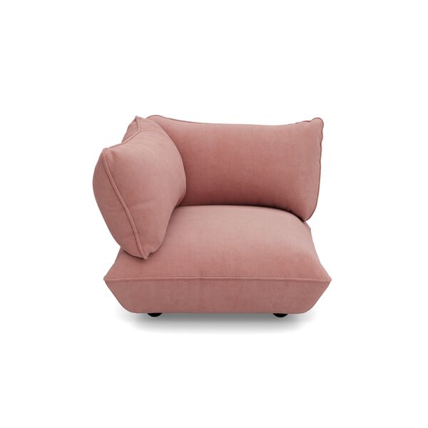Sumo Ecksitz Links Aus Recyceltem Cord, Rosa