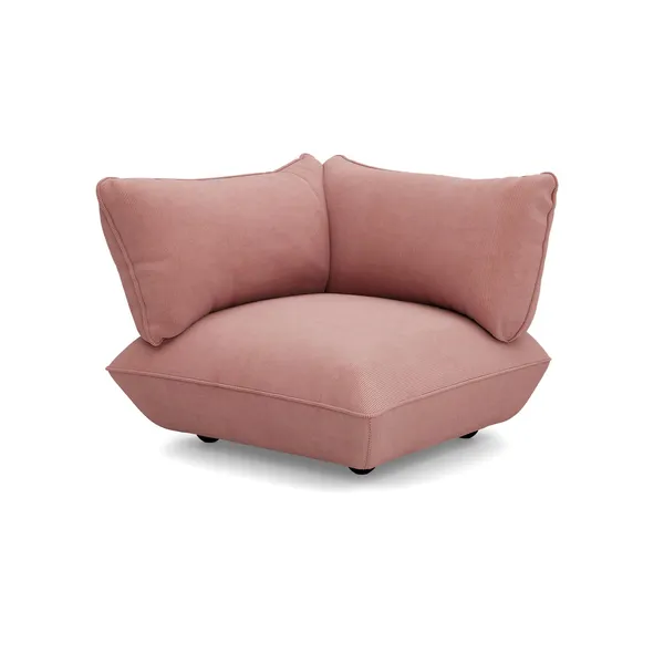 Siège D'angle Gauche Sumo en Corde Recyclée Rose Pâle