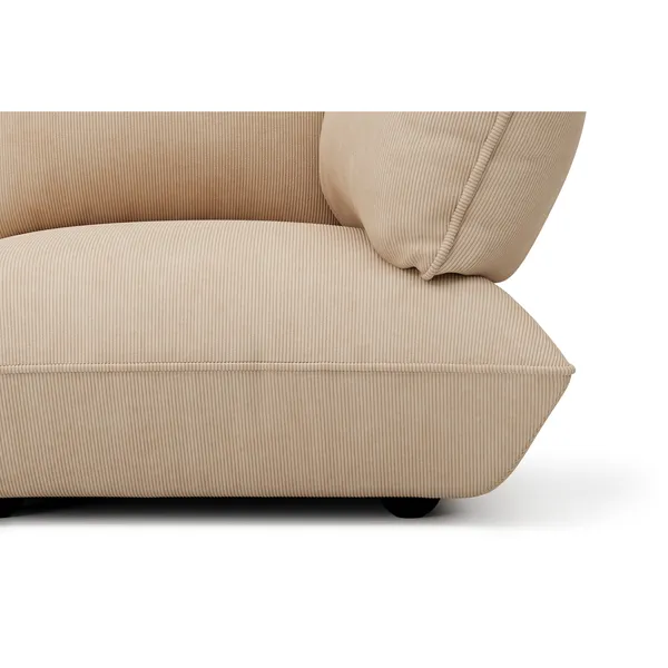 Sumo Ecksitz Rechts Aus Recyceltem Cord, Beige