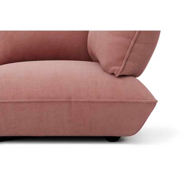 Sumo Ecksitz Rechts Aus Recyceltem Cord, Rosa