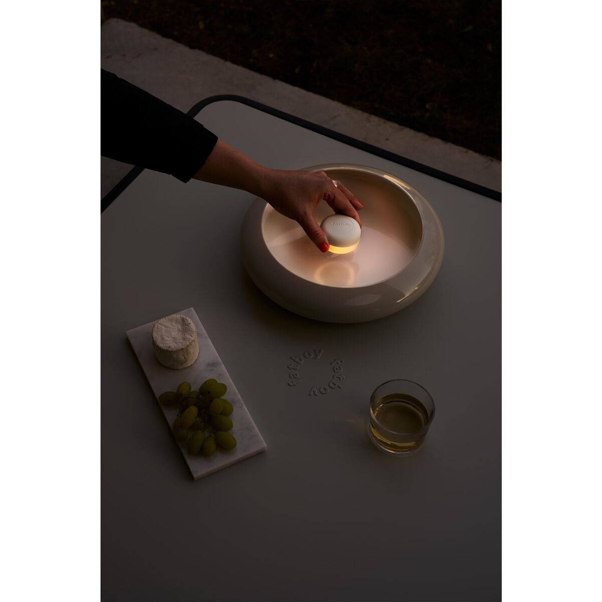 Oloha Tragbare Lampe Groß Hellgrau