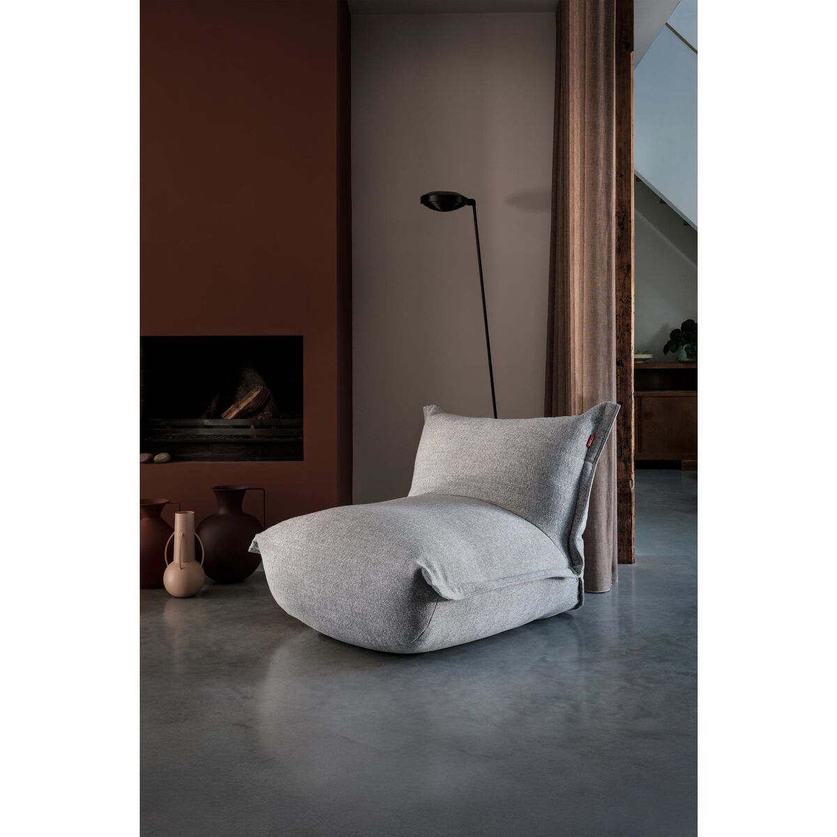 Bonbaron Slim Recycled Bouclé Fauteuil Grijs