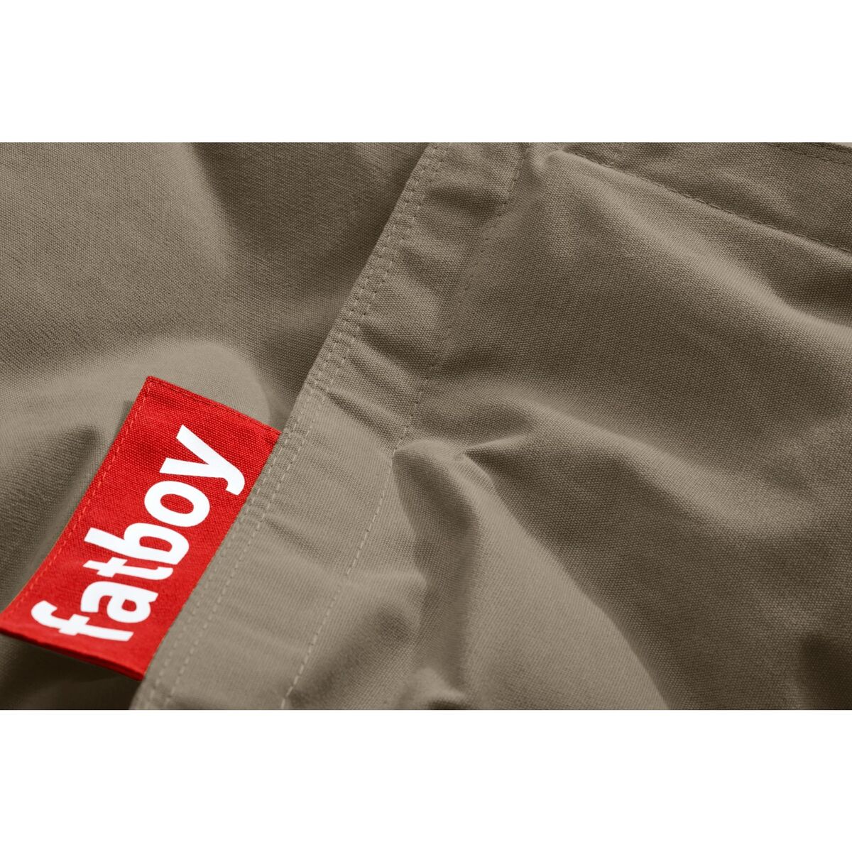 Junior Sitzsack Aus Recyceltem Canvas, Taupe-Grau