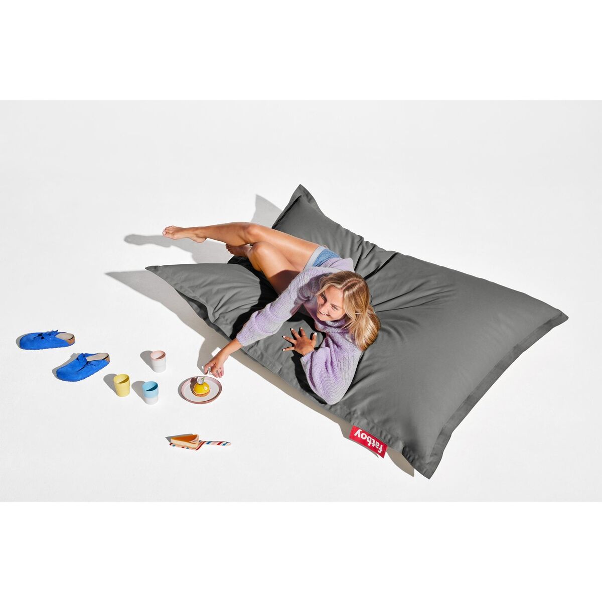 The Original Sitzsack Aus Recyceltem Canvas, Anthrazitgrau