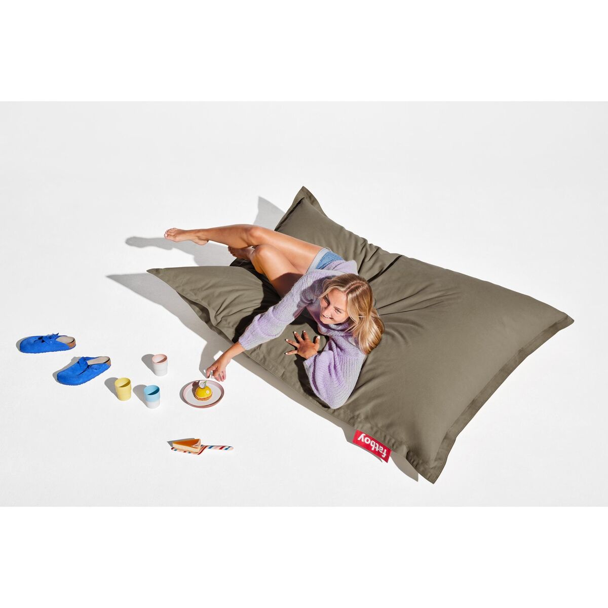 The Original Sitzsack Aus Recyceltem Canvas, Taupe-Grau
