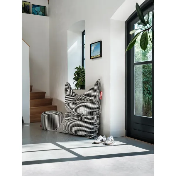 Original Slim Terry Bean Bag Black Cream