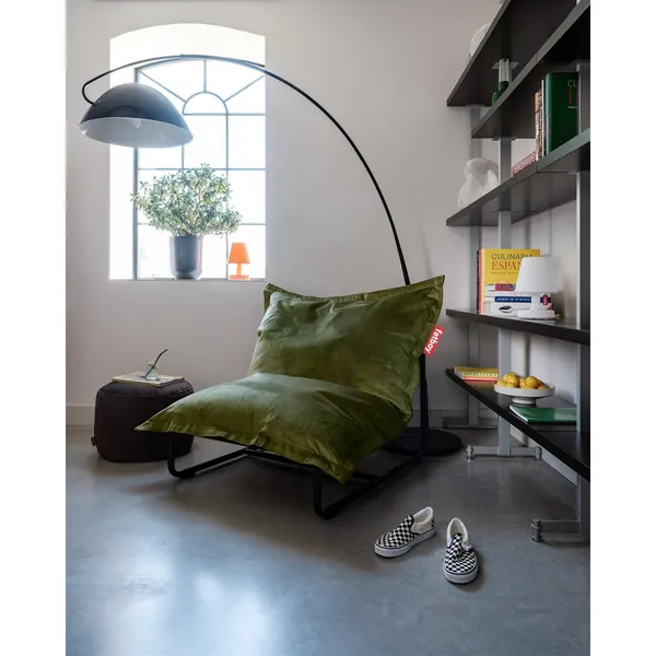 Original Slim Velvet Bean Bag Deep Green