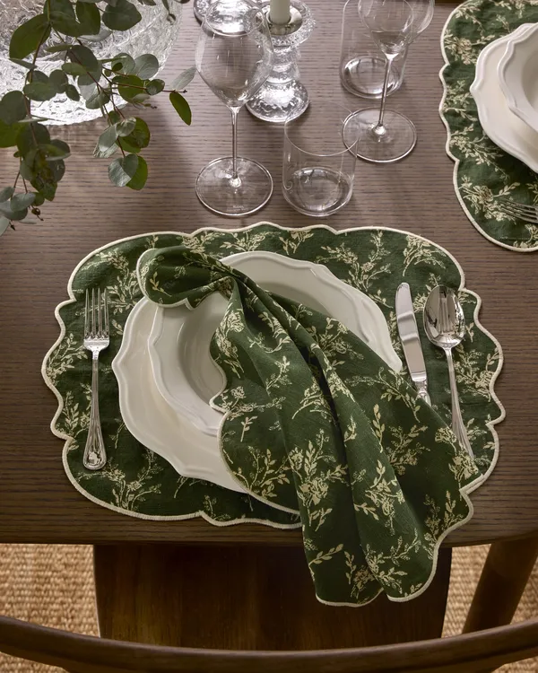 Gia Tischset Set Aus 2 Grün