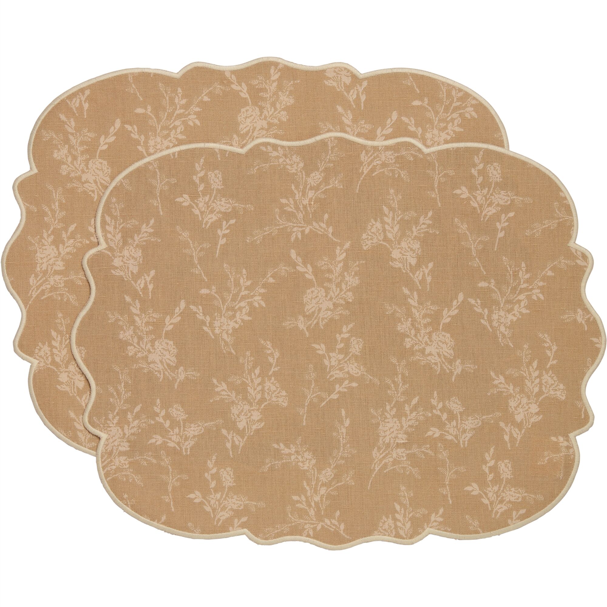 Gia Set de Table Lot de 2 Beige