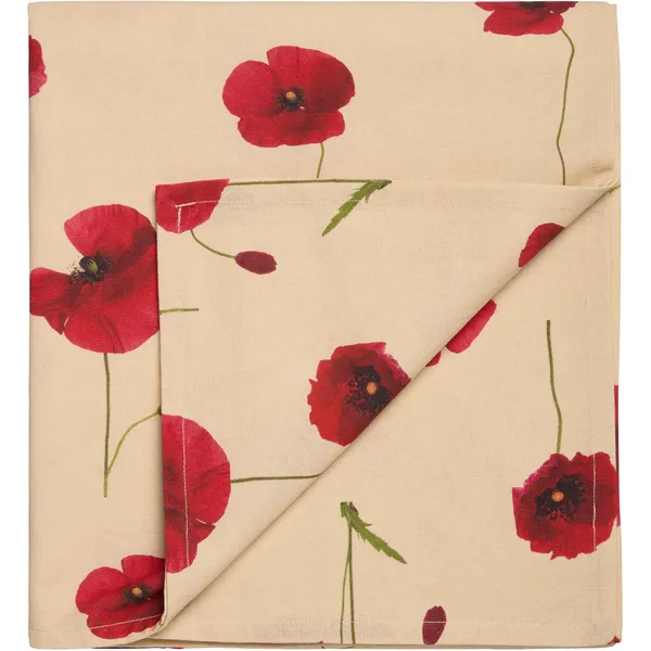 Vallmo Tablecloth 140x240 cm Beige/Red