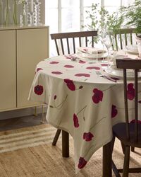 Vallmo Tablecloth 140x240 cm Beige/Red