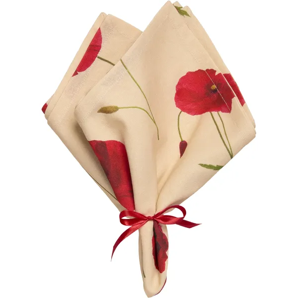 Vallmo Serviette Set Aus 2 Beige/Rot