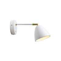 Kamer Wandlamp Wit Messing