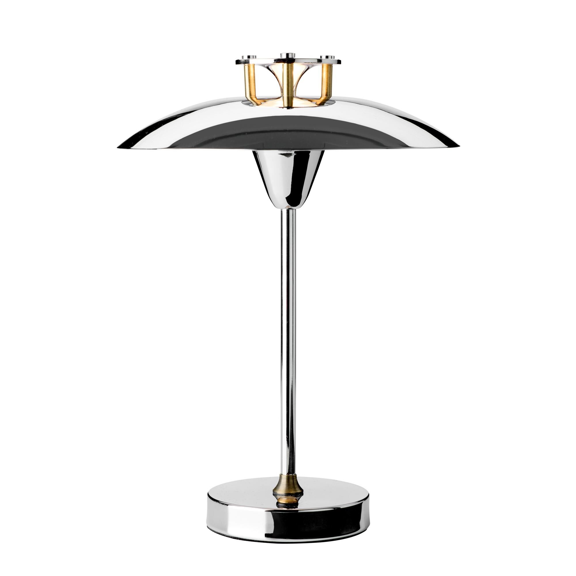 Mini Stepp 1-2-3 Bærbar Bordlampe Krom