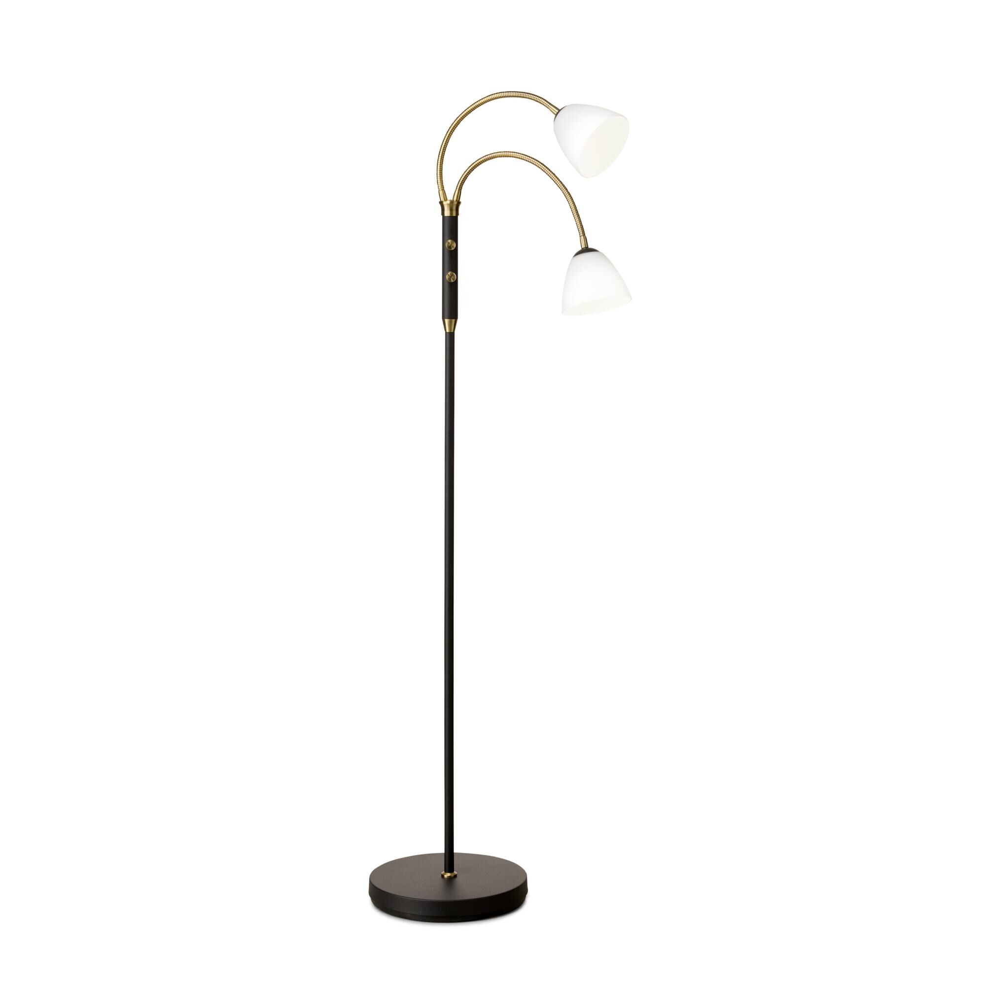 Lucid Golvlampa 2-armad LED Opal Antik