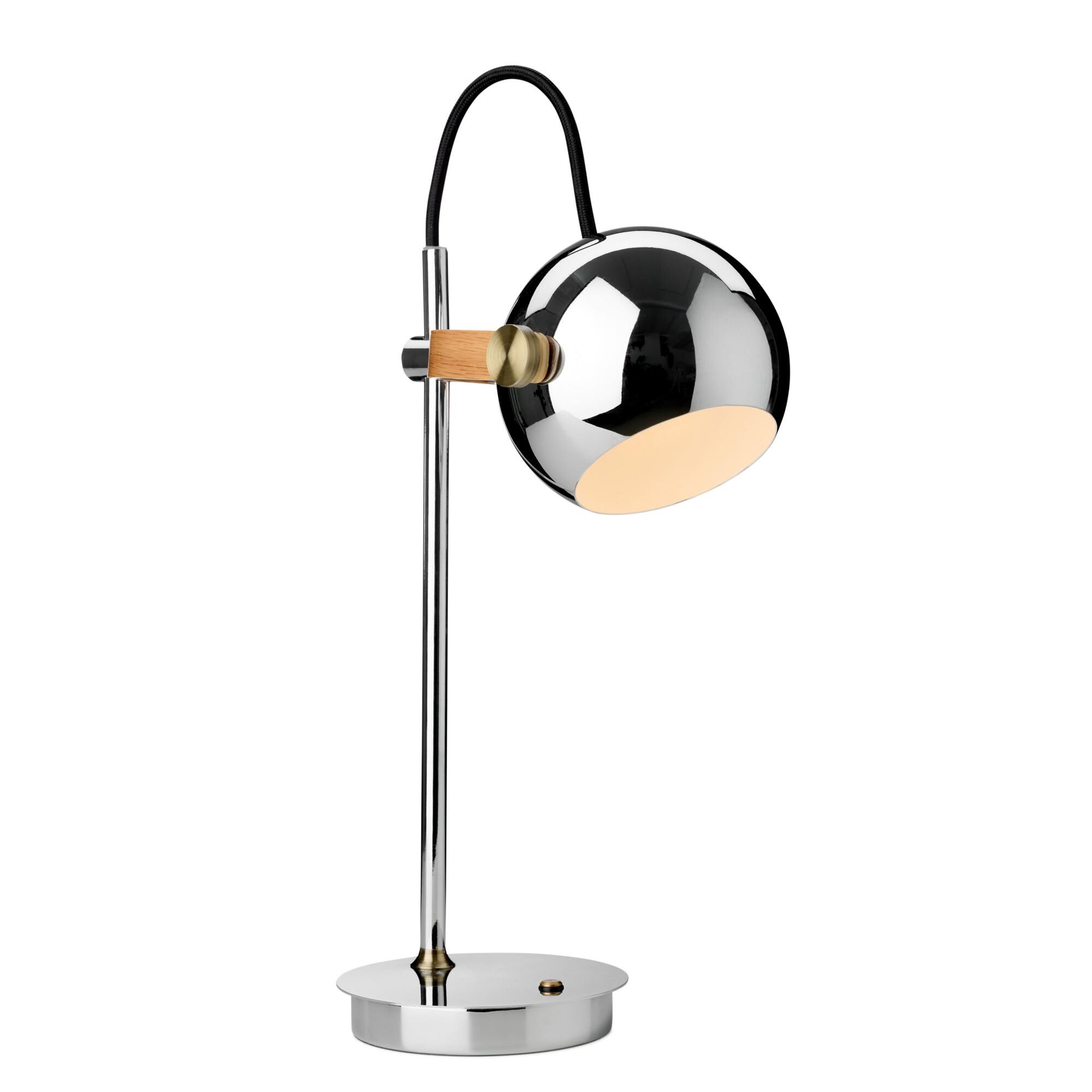 DC B&auml;rbar Bordslampa Krom