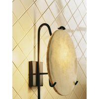 Moon Lantern Wall Lamp Black/Onyx Stone