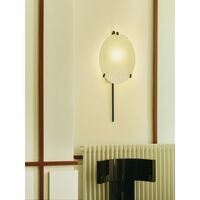 Moon Lantern Wall Lamp Black/Onyx Stone