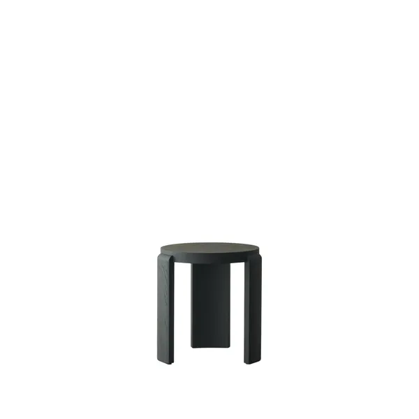 Spina Stool Black Lacquered Oak