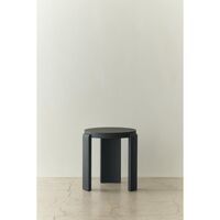 Spina Stool Black Lacquered Oak