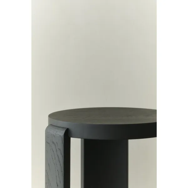 Spina Stool Black Lacquered Oak