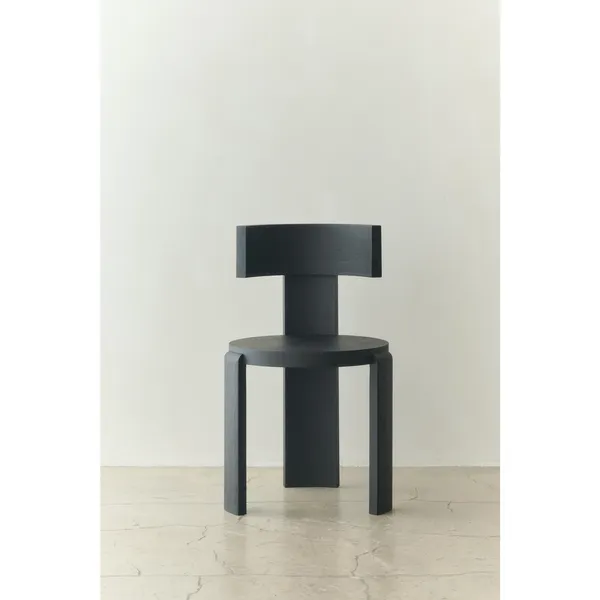 Spina Dining Chair Black Lacquered Oak