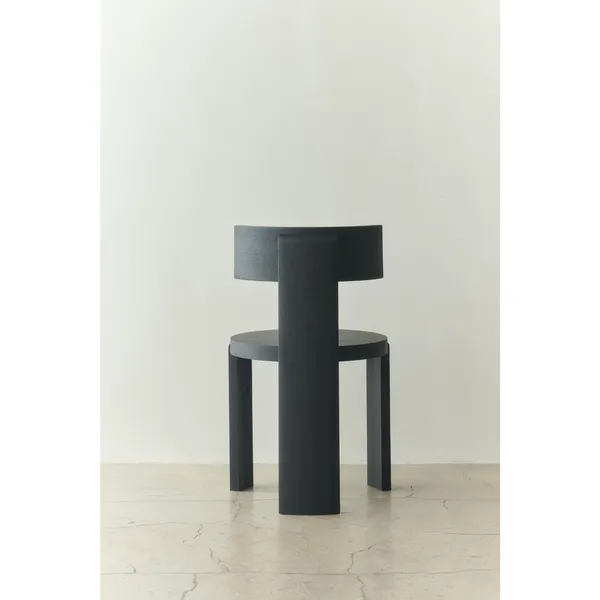 Spina Dining Chair Black Lacquered Oak