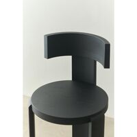 Spina Dining Chair Black Lacquered Oak