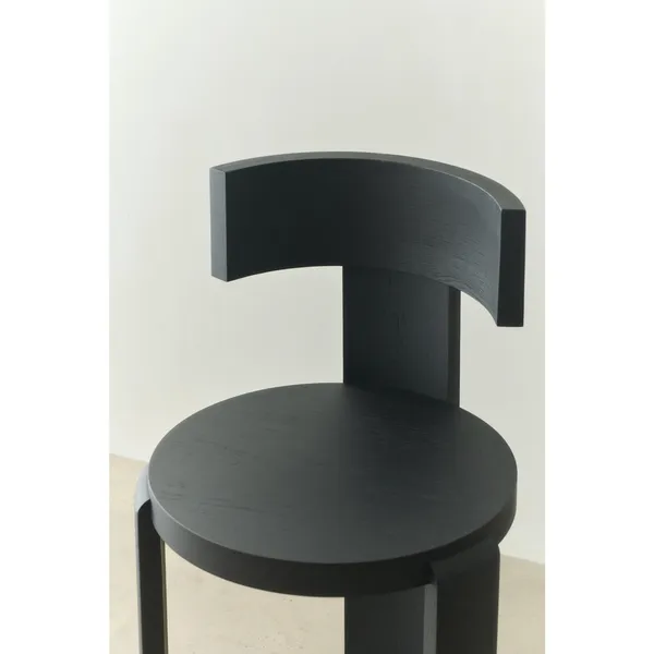 Spina Dining Chair Black Lacquered Oak