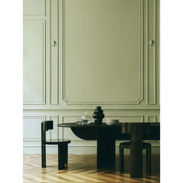 Spina Dining Chair Black Lacquered Oak