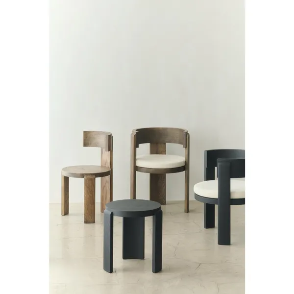 Spina Dining Chair Black Lacquered Oak