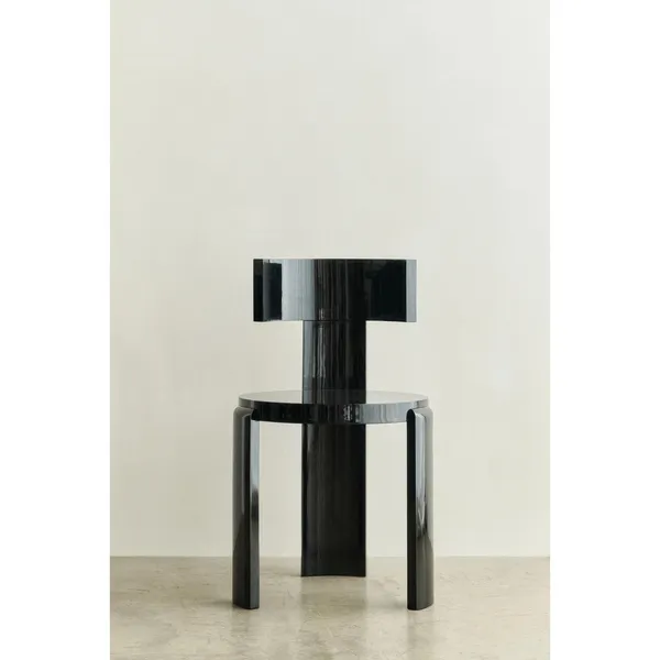 Spina Dining Chair Black Lacquered Beech