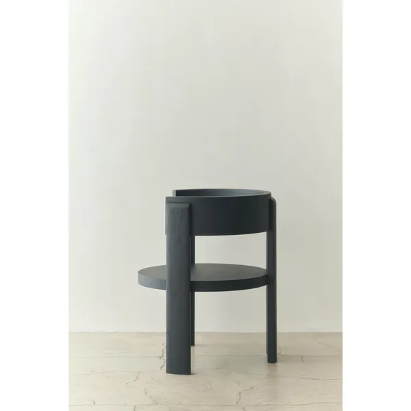 Spina Armchair Black Lacquered Oak