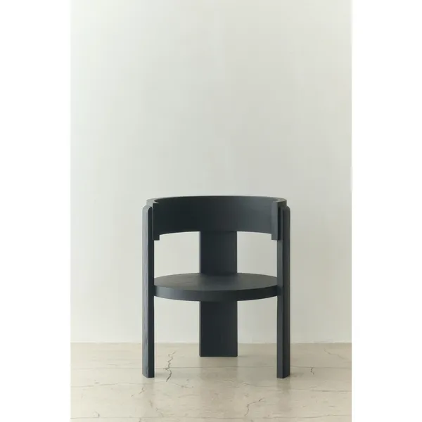 Spina Armchair Black Lacquered Oak