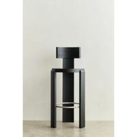 Spina Bar Stool Black Lacquered Oak
